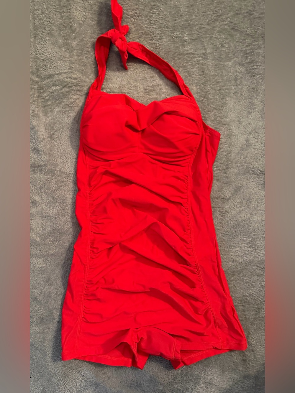 Red Halter Vintage Style Swimsuit Bathing Beauty Unbranded Large